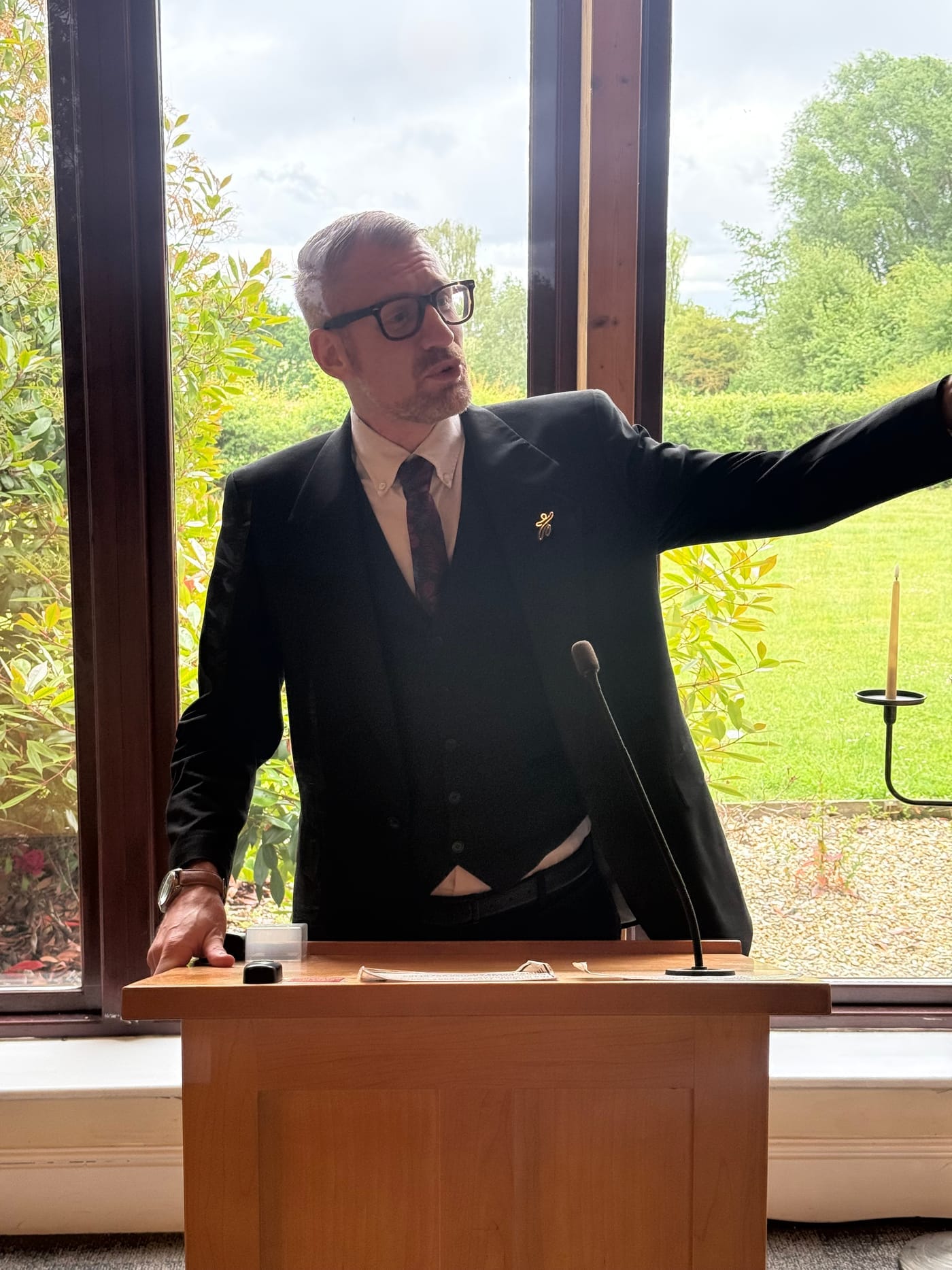 Dan leading a ceremony